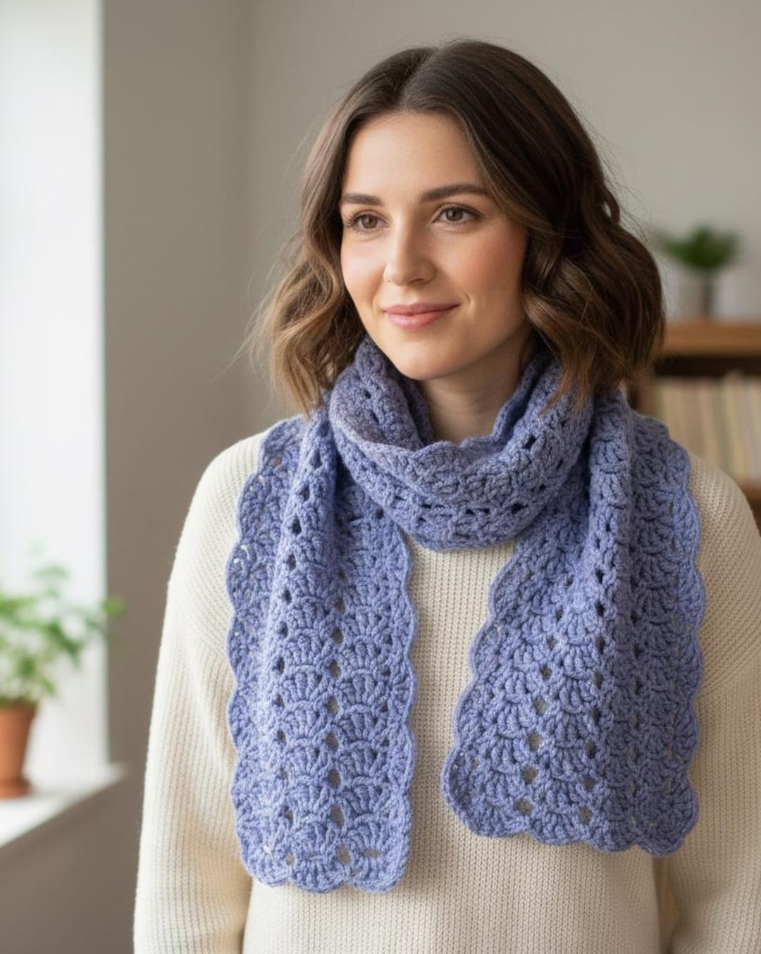 Crochet Pattern PDF + Video – Very Simple Shell Stitch Scarf - Etsy