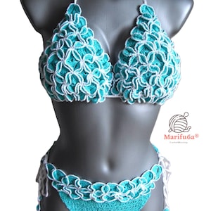 Crochet bikini swimsuit all sizes pattern pdf tutorial step by step + Video