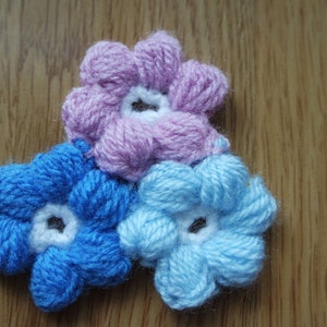 Crochet blanket, Puff flowers, Pattern, PDF, English image 5