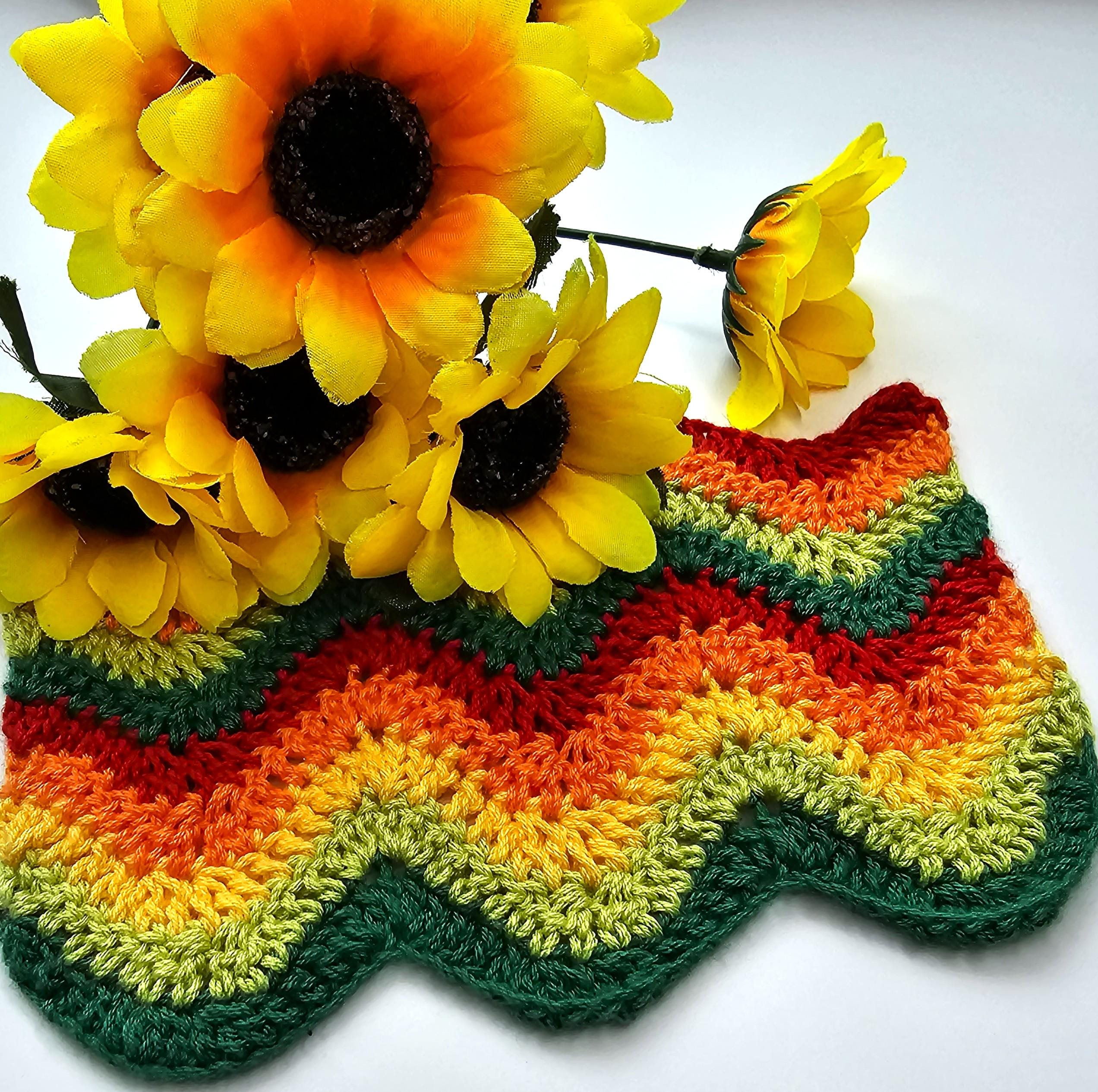 Crochet Pattern Fan Ripple Stitch Blanket, Afghan, Rug, Step by Step ...