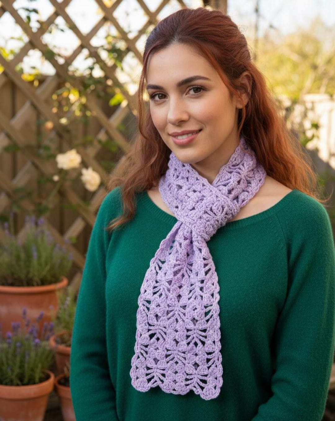 Elegant Lace Scarf Crochet Pattern Pdf + Video - Etsy