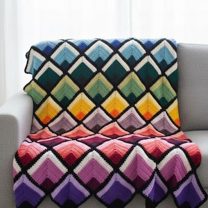 Crochet 3D blanket afghan rug pattern pdf+ Video