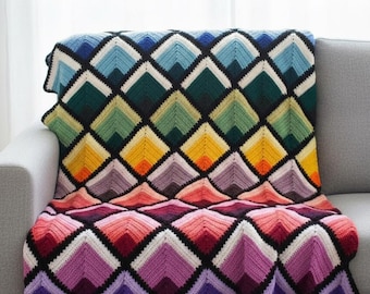 Crochet 3D blanket afghan rug pattern pdf+ Video