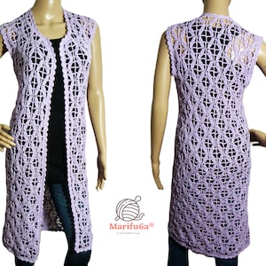 Gehaakt kanten vest vest vest patroon pdf + video