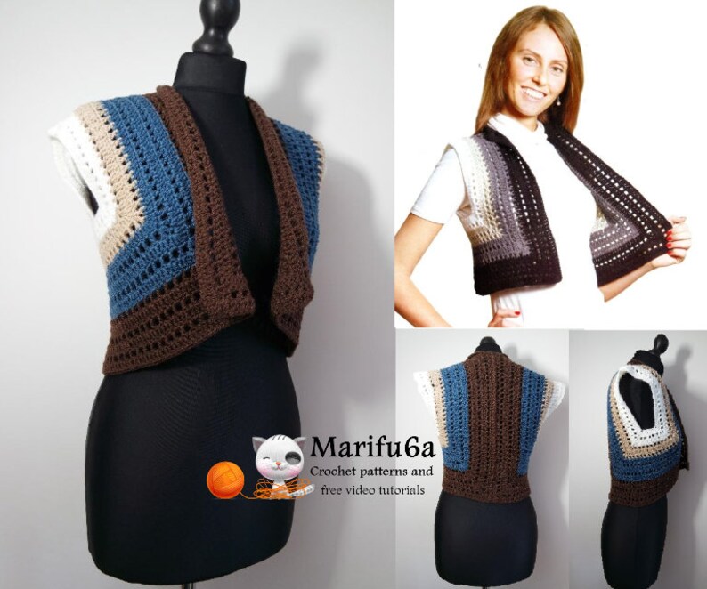 Easy Crochet Bolero for Beginners All Sizes Pattern Pdf 162 - Etsy Ireland