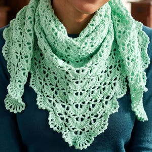 Spring Lace Shawl Crochet Pattern PDF + Video