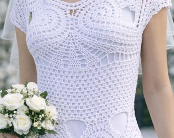 sweetheart crochet maxi dress Valentines crochet hearts stitch dress