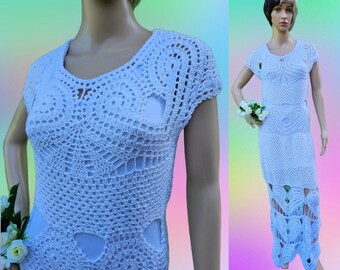 sweetheart crochet maxi dress Champagne Fringe Crochet Maxi Dress Sweetheart Neckline Large