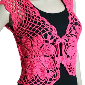 Crochet pattern coral flower bolero shrug tutorial + Video