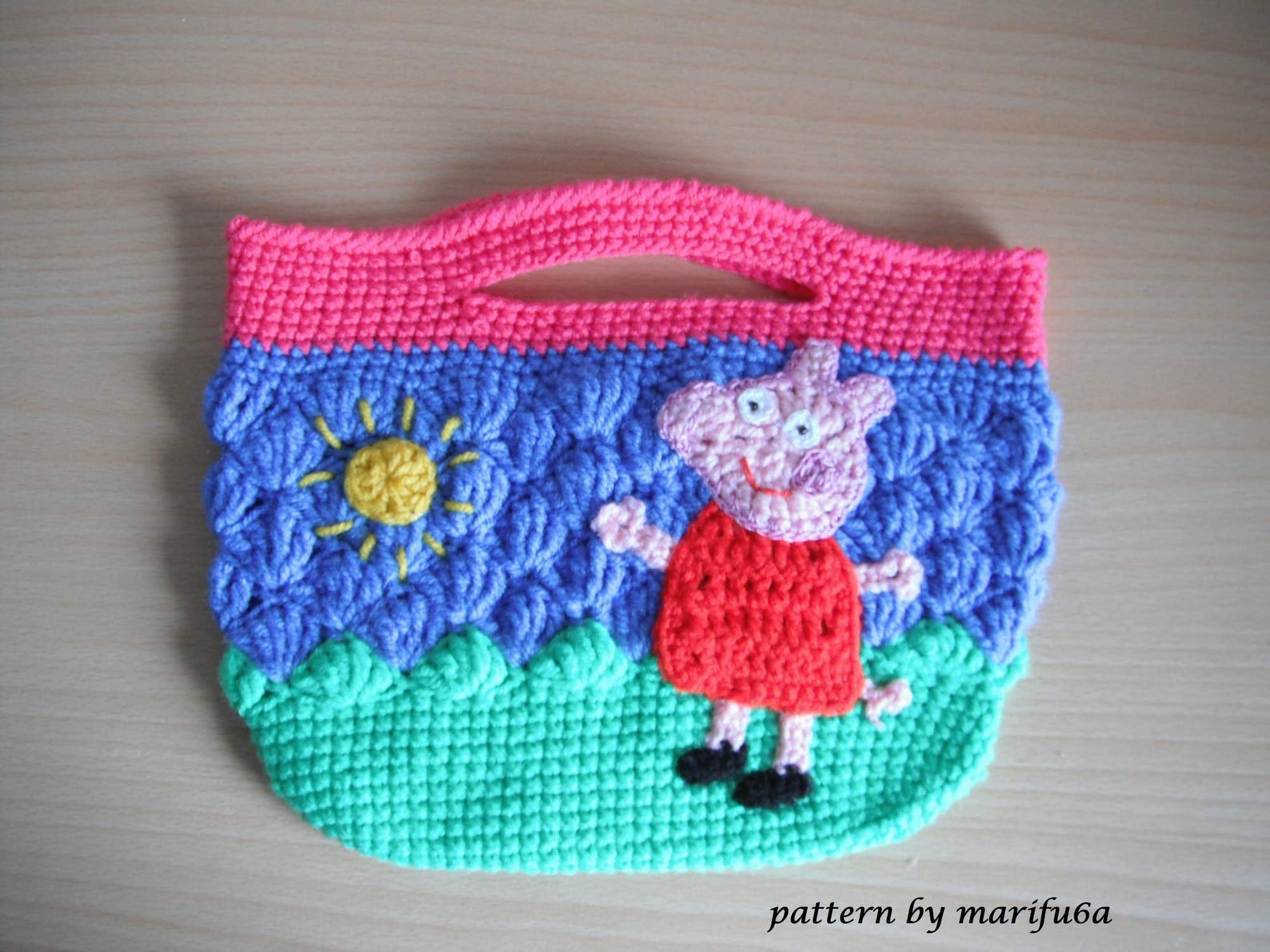 Crochet Peppa Pig Purse Bag Pattern Nr 61 by Marifu6a Etsy
