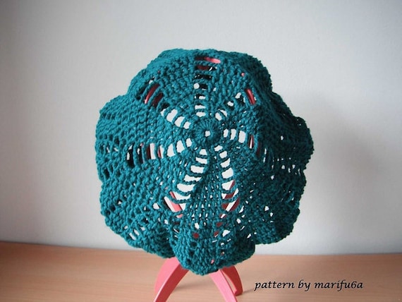 Crochet Lace Beret Hat Pattern Pdf 
