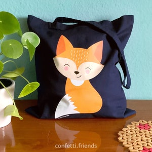 Stofftasche mit niedlichem Fuchs