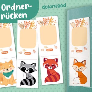4 Binder Spines Autumn Set 2 (Download)