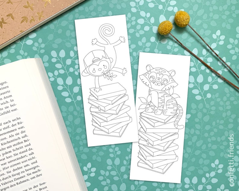 Verzauberte Lesezeichen: Ausmalen, Basteln und in Bücherwelten eintauchen!