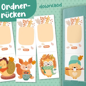 4 Binder Spines Autumn Set 1 (Download)