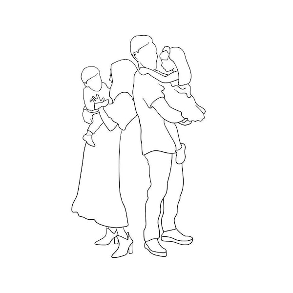 Faceless portrait, Minimalist Portrait, Custom Line Drawing, Single Line Drawing, Custom Line Drawing