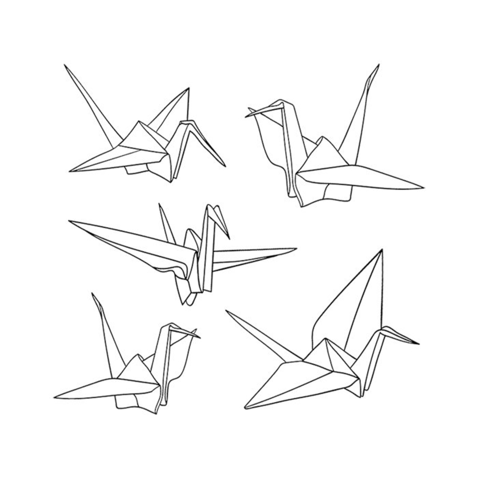 Origami Crane SVG Paper Crane SVG Origami Bird Origami Etsy Canada