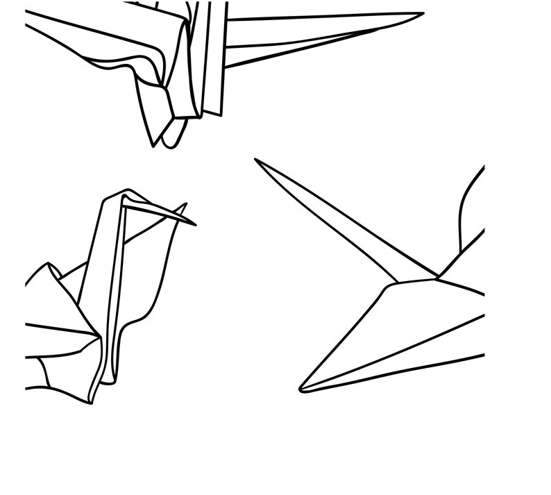 Origami Crane SVG Paper Crane SVG Origami Bird Origami Etsy
