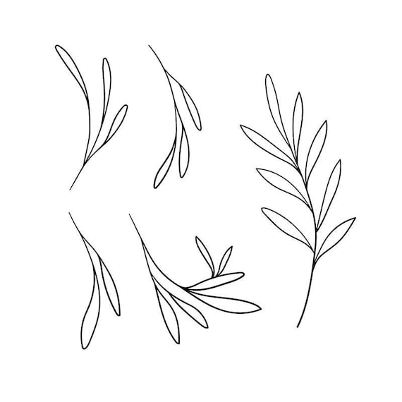 Download Floral Leaf Svg Floral Wreath Svg Branch Frame Clipart Etsy