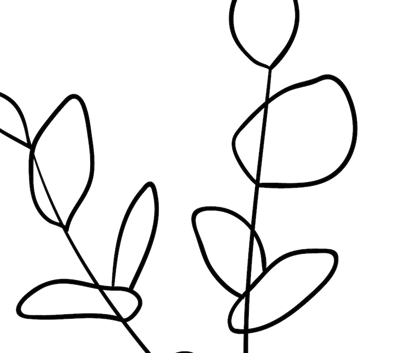 Download Floral Leaf svg Floral wreath svg Eucalyptus clipart line | Etsy