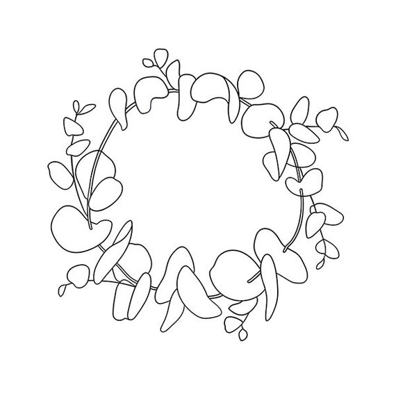 Download Eucalyptus Wreath Svg Eucalyptus Leaves Svg Floral Wreath Etsy