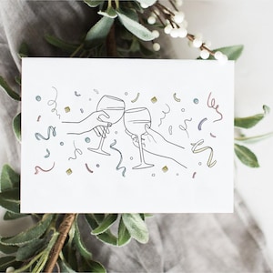 Cheers Clip Art, Cheers SVG, Champagne Svg Bundle, Champagne Toast Graphic