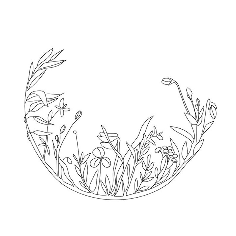 Download Floral Wreath Svg Flower Circle Frame Svg Flower Border Svg Etsy