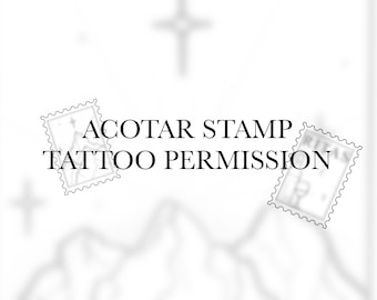 ACOTAR VELARIS STAMP / Tattoo Ticket  / a court of thorns and roses tattoo