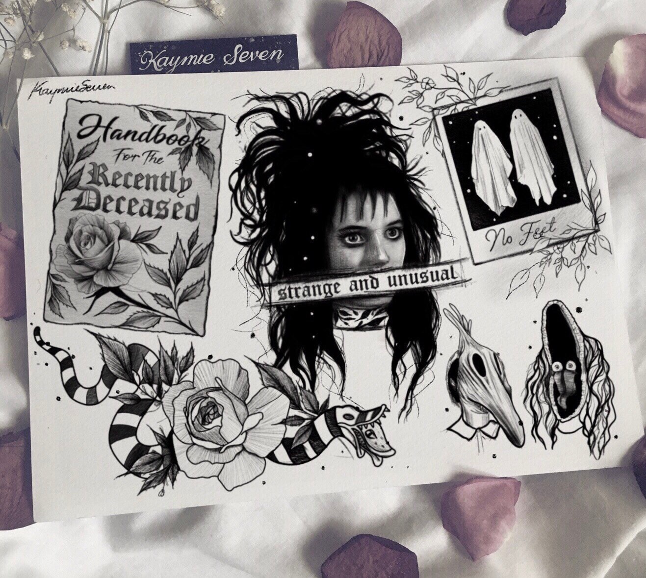 Beetlejuice Print / Home Decor /Goth Christmas Gift / Wall Art / Gift…