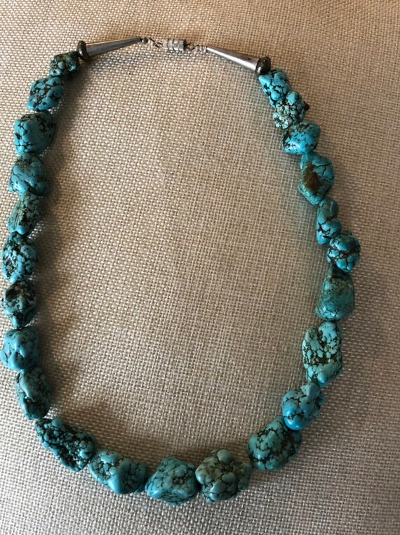 Natural Vintage Bisbee (?)mine turquoise strand