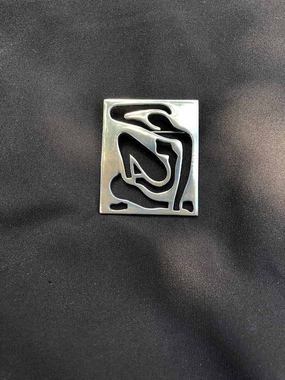 Taxco sterling silver brooch - image 1