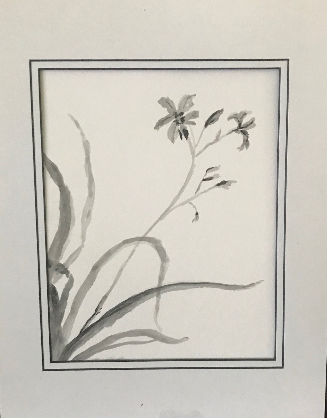 Black and white watercolor Etsy