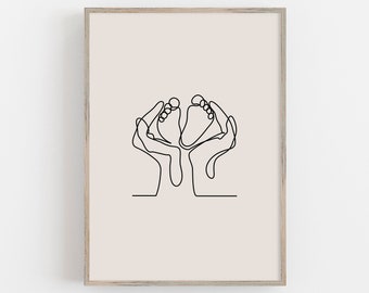 Baby Line Drawing Etsy