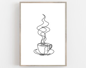 Coffee Cup Drawing Etsy Coffee Cup Drawing Etsy