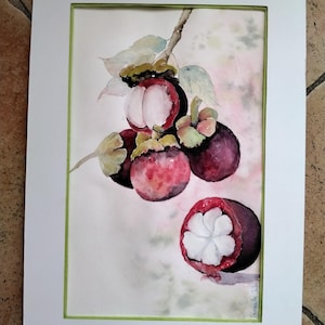 original watercolor, exotic fruit, original painting, wall decoration, handmade gift, wall art, fruit painting, still life painting, art