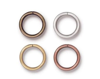 25pc Jump Rings / TierraCast 8mm inside dia. / 18 gauge / O Rings / JUMP RINGS  / Open, Round / 4 colors to choose from! / Jewelry Making