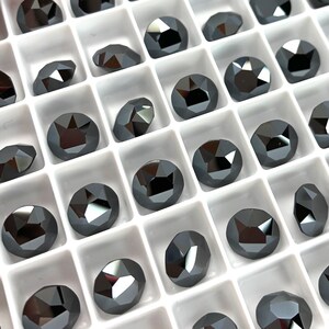 6pc SS39 Jet Hematite EHA Brilliance Chatons / Article # 1088 / Austrian Crystal ;-) Chatons for Making Jewelry / Discounts Avail
