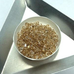 144pc 3mm Crystal Golden Shadow Swarovski Crystal Bicones / Article #5328 / Austrian Crystal for Making Jewelry & Bead Weaving / 1 gross