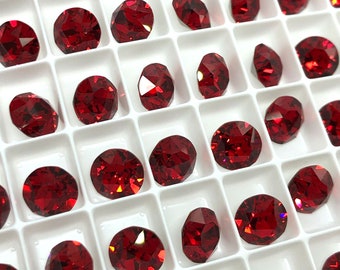 6pc SS39 Scarlet EHA Brilliance Chatons / Article # 1088 / Austrian Crystal ;-) Chatons for Making Jewelry / Discounts Available!