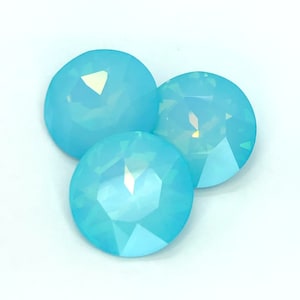 1 pc 27mm White Opal Ultra Turquoise AB  Swarovski Fancy Stone / Article # 1201 / Swarovski Crystals for Making Jewelry Bead Weaving