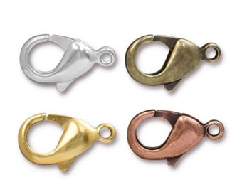 1pc 23x13mm TierraCast Lobster Claw Clasps / 4 colors to choose from! / Clasps for Making Jewelry / Jewelry Findings / Lead Free Pewter