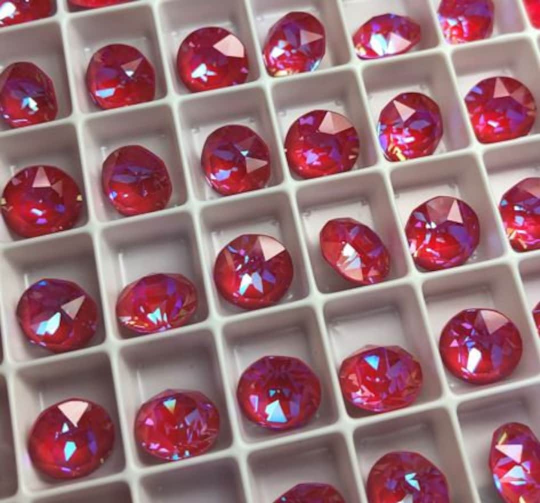 6pc SS39 Royal Red Delite Swarovski Chatons / Article # 1088 / Austrian ...