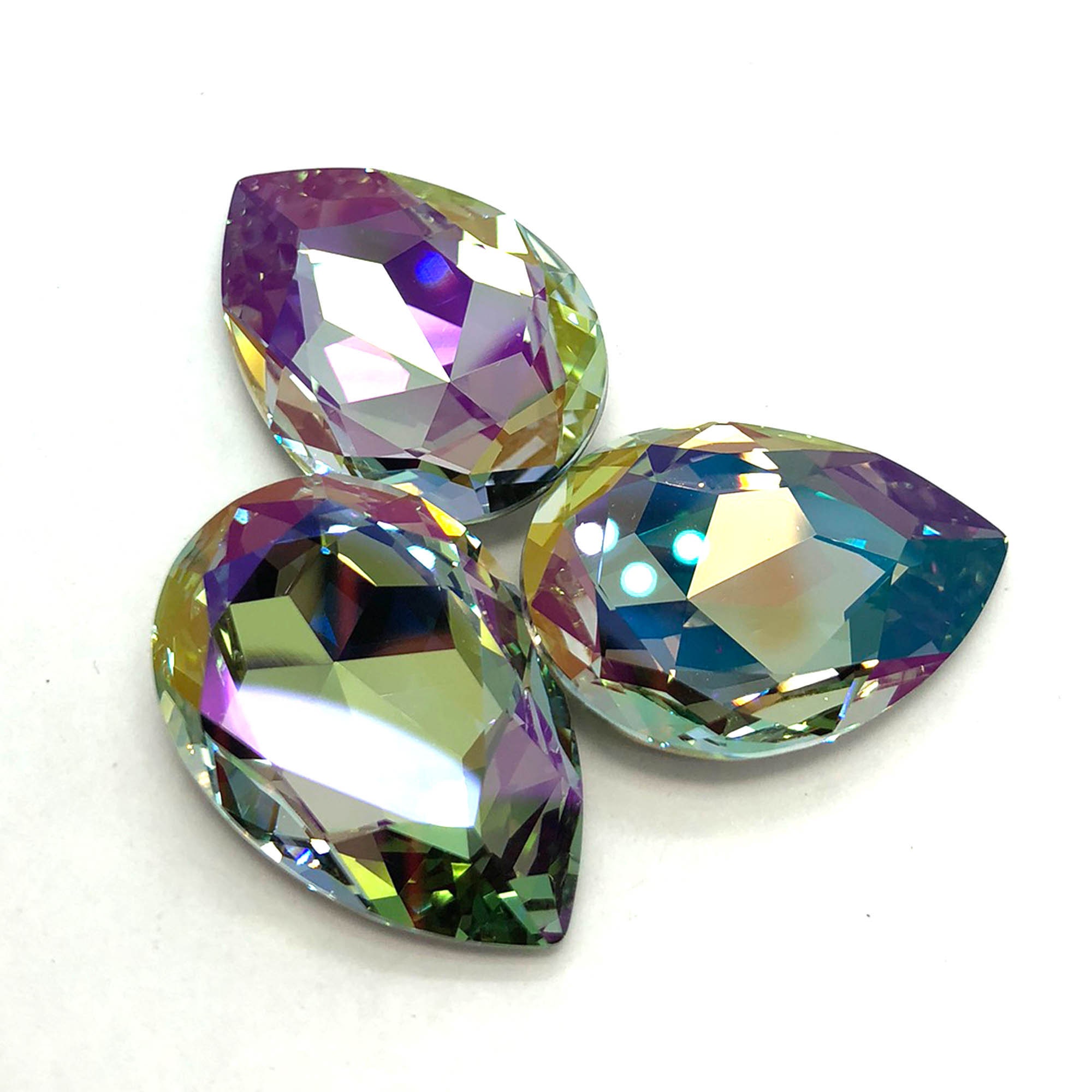 Swarovski 4327 30mm, Light Grey, Swarovski Pear Fancy Stone