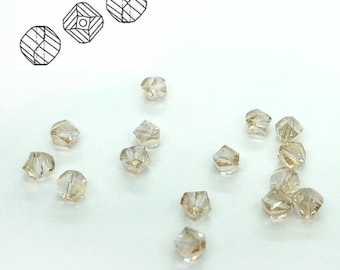 15pc 4mm Golden Shadow Helix Crystal Beads  / Article #5020 / Swarovski Crystal Beads for Making Jewelry / Discounts Available!