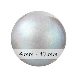PEARLESCENT GREY Preciosa Crystal Pearls | Alternative to Swarovski | Maxima Nacre Pearls | Pearls for Stringing | Knotting | Jewelry Making