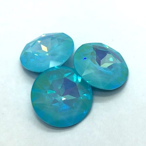 1 pc Ultra Turquoise AB 27mm Swarovski Crystal Fancy Stone / Article # 1201 / Crystals for Making Jewelry