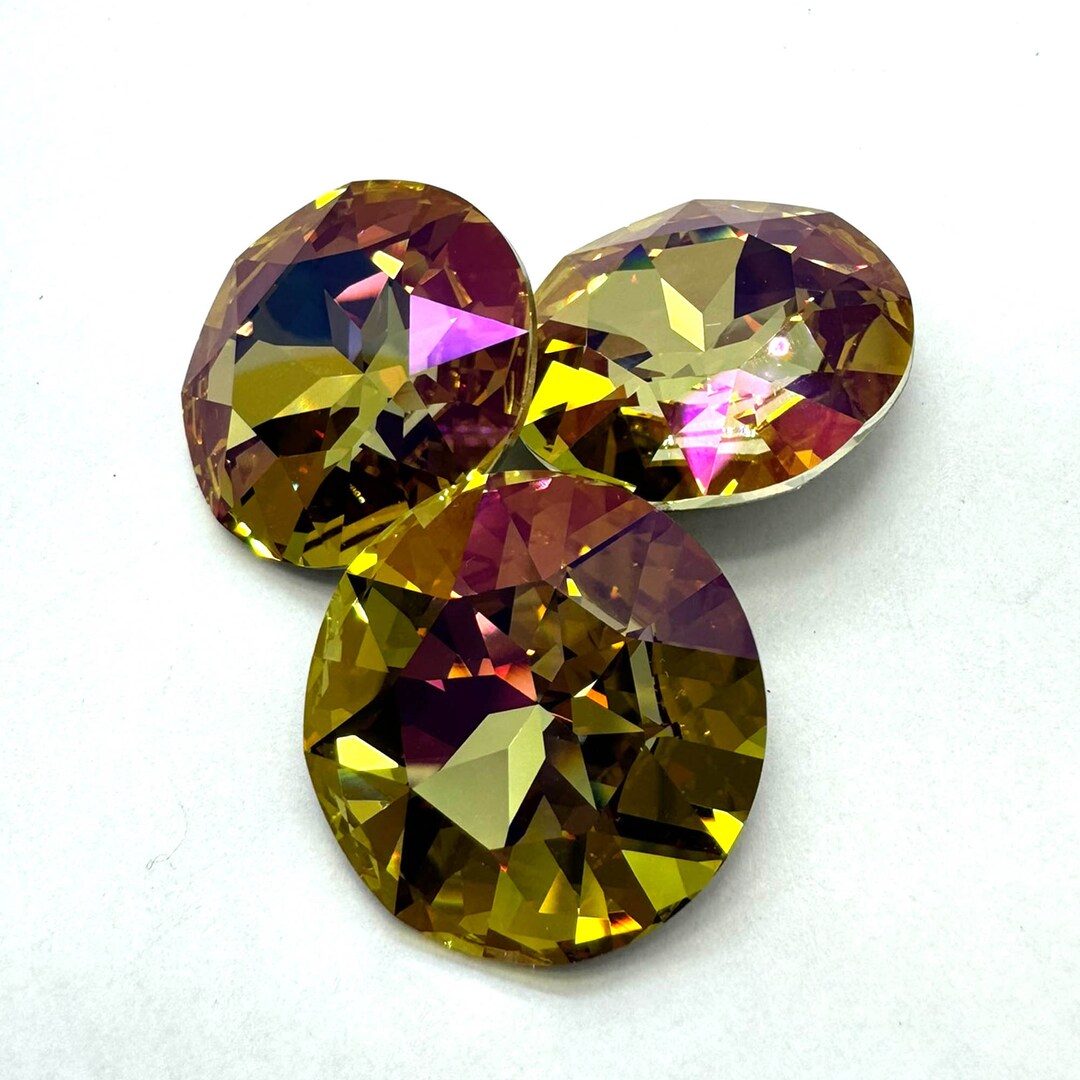 AUSTRIAN KRISTALL 53177 レア 1pc 27mm *oops* Crystal Lemon!! Brilliance Crystal / Article #1201