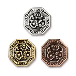 2 pc TierraCast &quot;Blossom&quot; Button / 3 colors to choose from! / Buttons for jewelry making clothing apparel