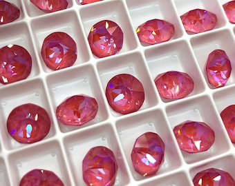 6pc SS39 Swarovski Chatons / Lotus Pink Delite /   Article # 1088 / Swarovski Crystal Chatons for Jewelry Making / Discounts Available!