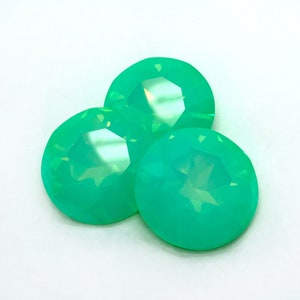 1 pc 27mm White Opal Ultra Glo Green AB  Swarovski Fancy Stone / Article # 1201 / Swarovski Crystals for Making Jewelry Bead Weaving